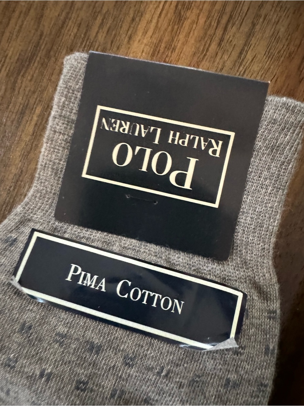 Polo by Ralph Lauren Men’s Pima Cotton over the calf Socks - Light Gray